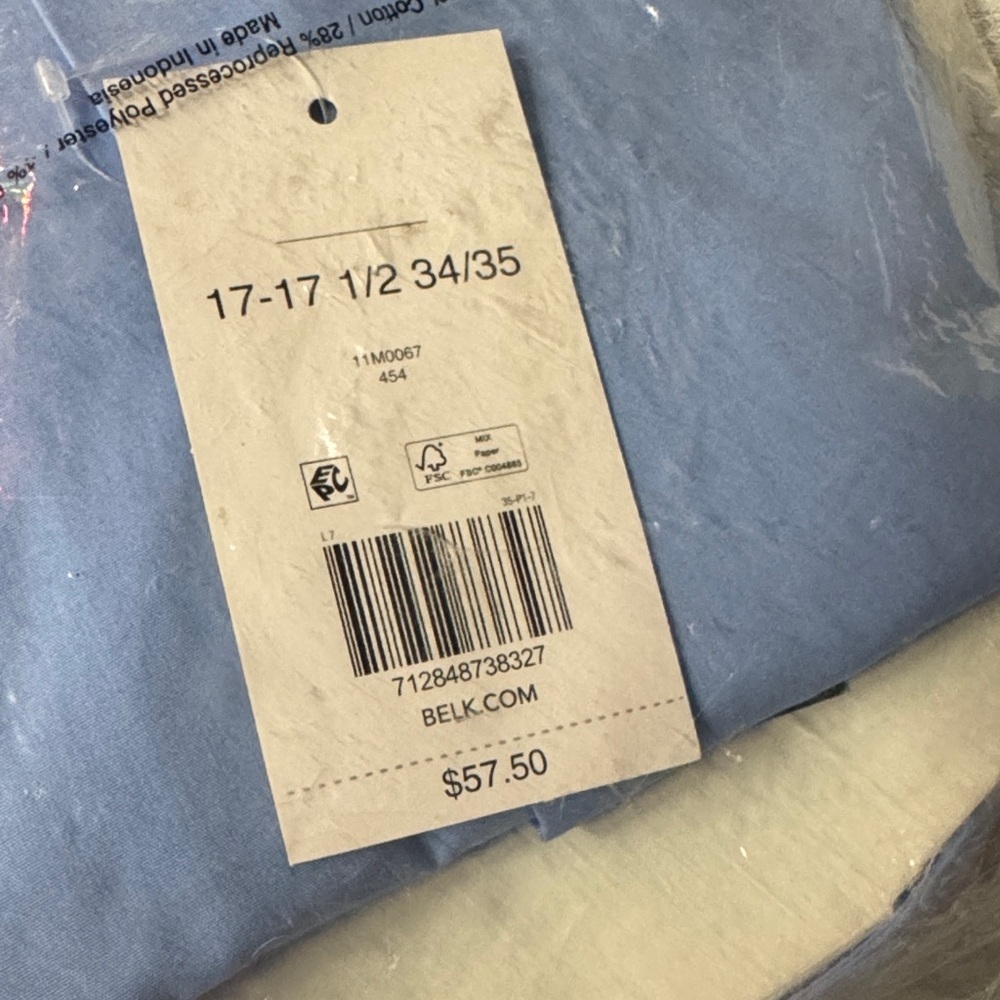 Madison Men's Sky Blue Dress Shirt - Picture 5 of 5